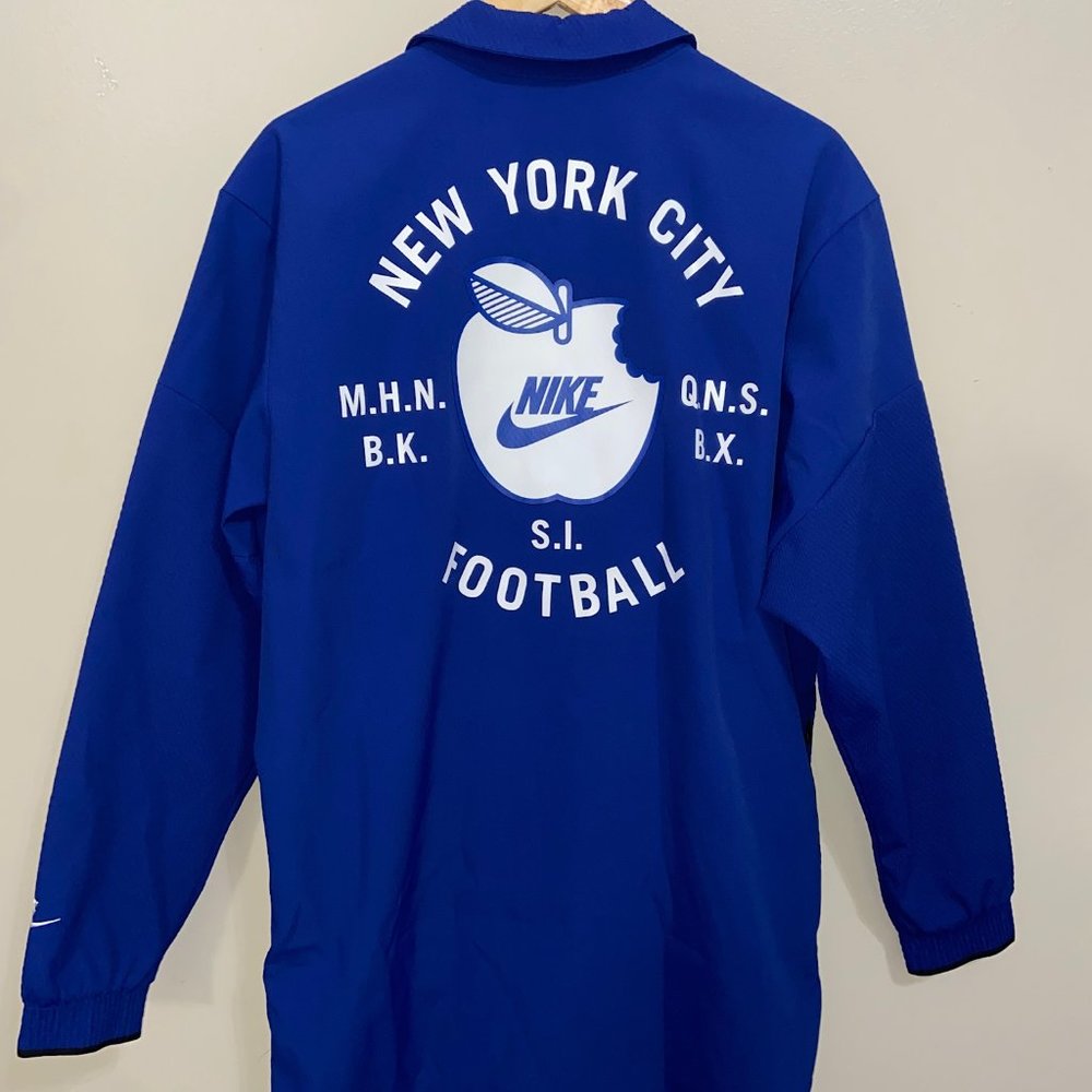 Nike Blue NYC New York City Football Big Apple Jacket AT6643-495 Mens NEW $200